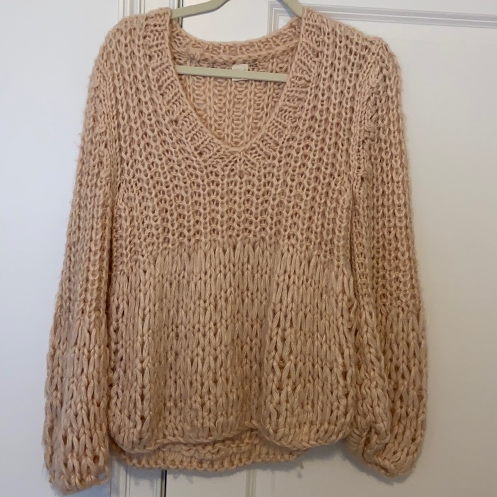 blush colored boutique sweater size S/M